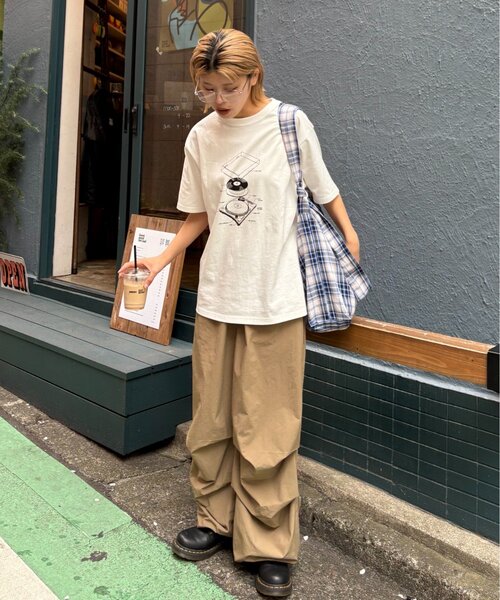 CIAOPANIC TYPY（チャオパニックティピー）の「【UNISEX】レコードTEE（Tシャツ/カットソー・レディース・ホワイト/グレー/ブラック・MEDIUM/LARGE）」の12枚目の写真