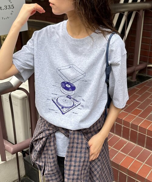 CIAOPANIC TYPY（チャオパニックティピー）の「【UNISEX】レコードTEE（Tシャツ/カットソー・レディース・ホワイト/グレー/ブラック・MEDIUM/LARGE）」の17枚目の写真