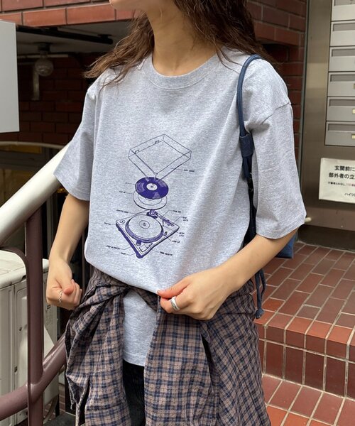 CIAOPANIC TYPY（チャオパニックティピー）の「【UNISEX】レコードTEE（Tシャツ/カットソー・レディース・ホワイト/グレー/ブラック・MEDIUM/LARGE）」の19枚目の写真