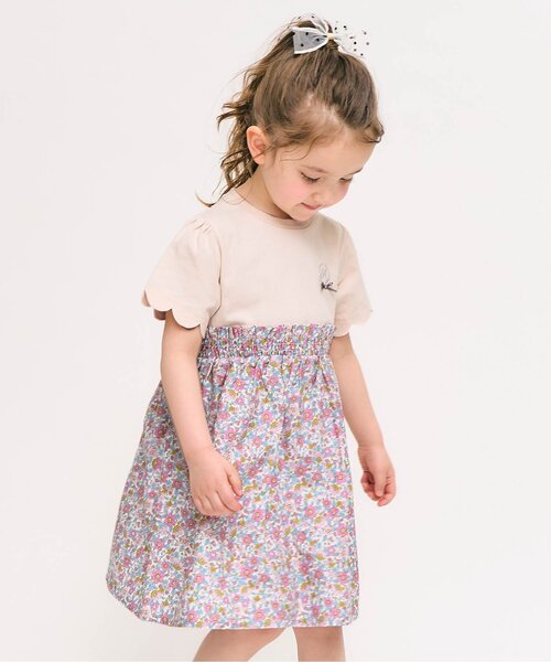 apres les cours(アプレレクール)の「3柄スカラップドッキングワンピース(ワンピース・キッズ・その他3/ストライプ/チェック・140/130/120/110/100/90/80)」の2枚目の写真