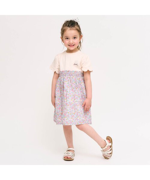 apres les cours(アプレレクール)の「3柄スカラップドッキングワンピース(ワンピース・キッズ・その他3/ストライプ/チェック・140/130/120/110/100/90/80)」の4枚目の写真