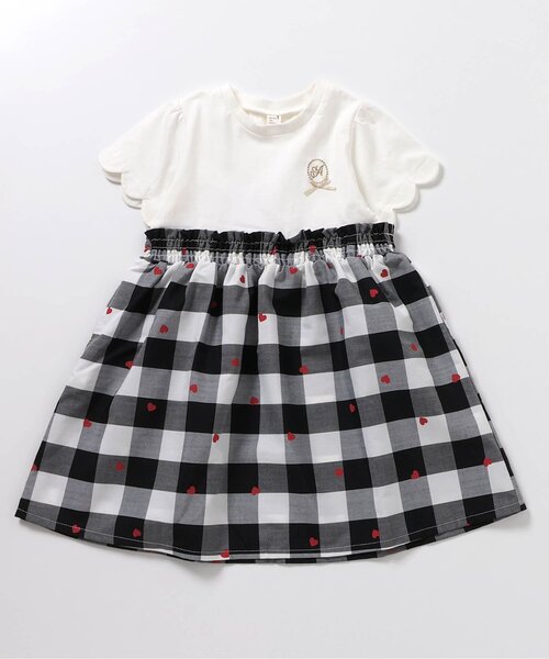 apres les cours(アプレレクール)の「3柄スカラップドッキングワンピース(ワンピース・キッズ・その他3/ストライプ/チェック・140/130/120/110/100/90/80)」の7枚目の写真