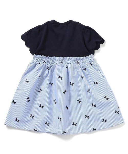 apres les cours(アプレレクール)の「3柄スカラップドッキングワンピース(ワンピース・キッズ・その他3/ストライプ/チェック・140/130/120/110/100/90/80)」の9枚目の写真