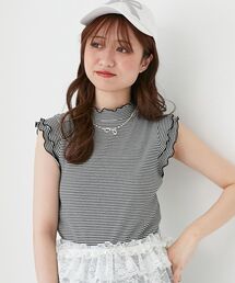 ノースリフリルメロウリブトップス