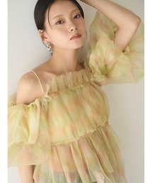 LILY BROWN | 【WEB限定カラー】3wayペプラムチュールブラウス(Tシャツ/カットソー)