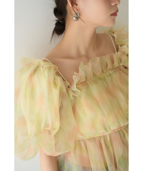LILYBROWN 3wayペプラムチュールブラウス LILY BROWN｜【WEB限定カラー】3wayペプラムチュールブラウス