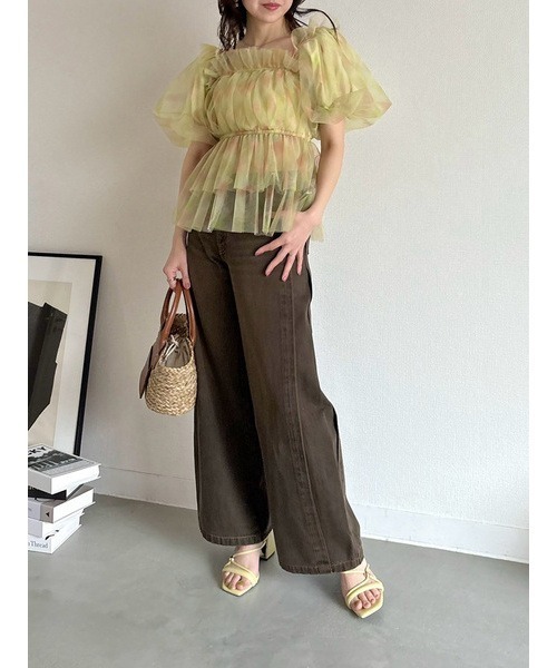 ❗️休日セール❗️新品未着用LILY BROWN3wayペプラムチュール