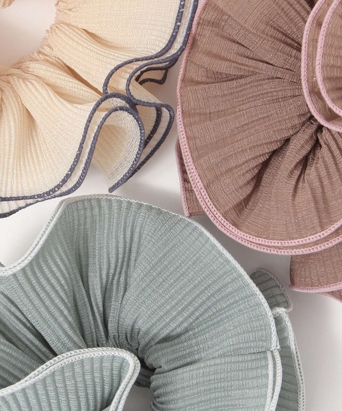 GLOBAL WORK（グローバルワーク）の「BIGパイピングシュシュ/490157（シュシュ・レディース・グリーン/アイボリー/ブラック/ベージュ/その他2/その他3/その他1/ホワイト系その他・FREE）」の10枚目の写真