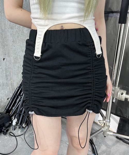 【関税込み】The Garment ミニスカート セール】ドロストギャザーミニスカート(スカート)|Figments