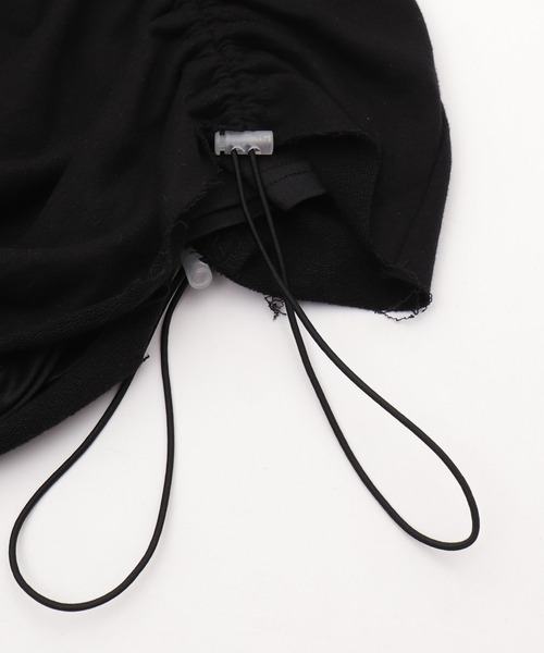 Figments（フィグメンツ）の「ドロストギャザーミニスカート（スカート・レディース・ブラック/グレー・FREE）」の4枚目の写真