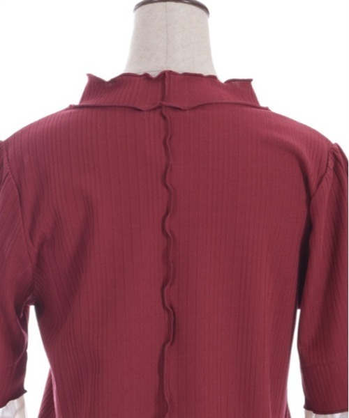 axes femme（アクシーズファム）の「楊柳シフォン袖メロープルオーバー（Tシャツ/カットソー・レディース・ブラック/ホワイト/レッド/ミント・FREE）」の21枚目の写真