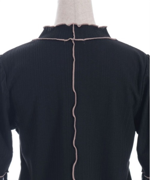 axes femme（アクシーズファム）の「楊柳シフォン袖メロープルオーバー（Tシャツ/カットソー・レディース・ブラック/ホワイト/レッド/ミント・FREE）」の14枚目の写真