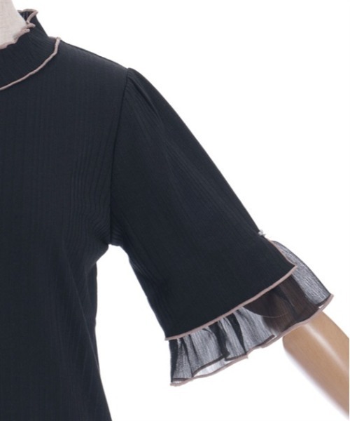 axes femme（アクシーズファム）の「楊柳シフォン袖メロープルオーバー（Tシャツ/カットソー・レディース・ブラック/ホワイト/レッド/ミント・FREE）」の13枚目の写真