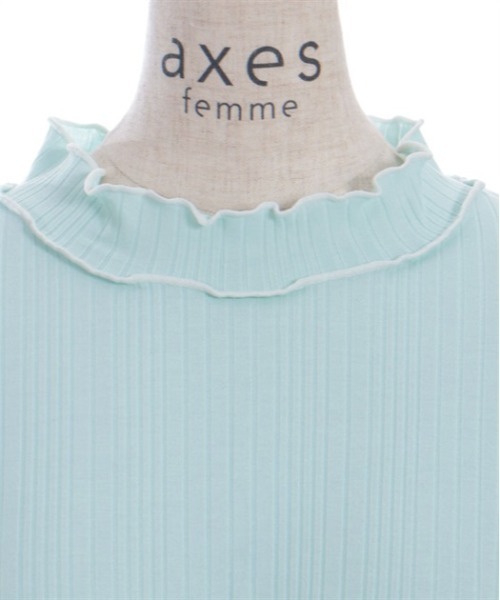 axes femme（アクシーズファム）の「楊柳シフォン袖メロープルオーバー（Tシャツ/カットソー・レディース・ブラック/ホワイト/レッド/ミント・FREE）」の8枚目の写真