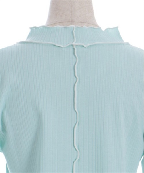 axes femme（アクシーズファム）の「楊柳シフォン袖メロープルオーバー（Tシャツ/カットソー・レディース・ブラック/ホワイト/レッド/ミント・FREE）」の6枚目の写真