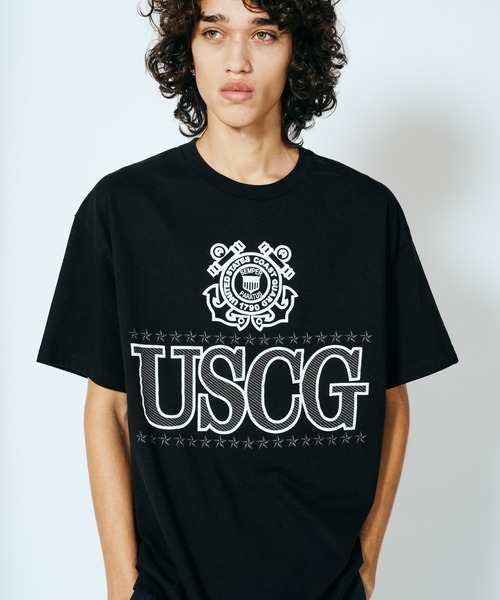 made in standard （メイドインスタンダード）の「MADE IN STANDARD / メイドインスタンダード USCG TEE ユーエスコーストガード 半袖Tシャツ（Tシャツ/カットソー・メンズ・ブラック/ライトグレー・MEDIUM/LARGE/X-LARGE/SMALL）」の2枚目の写真