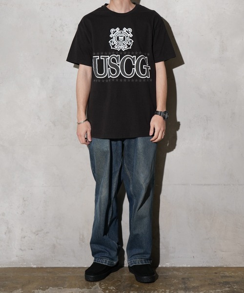 made in standard （メイドインスタンダード）の「MADE IN STANDARD / メイドインスタンダード USCG TEE ユーエスコーストガード 半袖Tシャツ（Tシャツ/カットソー・メンズ・ブラック/ライトグレー・MEDIUM/LARGE/X-LARGE/SMALL）」の9枚目の写真