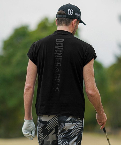 DIVINER GOLF】攻め袖 モックネックTシャツ メンズ ゴルフウェア