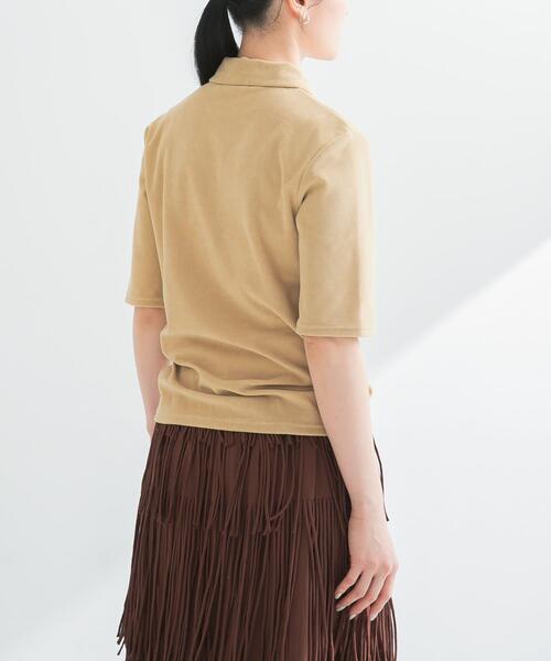 URBAN RESEARCH（アーバンリサーチ）の「パイルポロ衿カットソー（Tシャツ/カットソー・レディース・グレー/イエロー・FREE）」の4枚目の写真