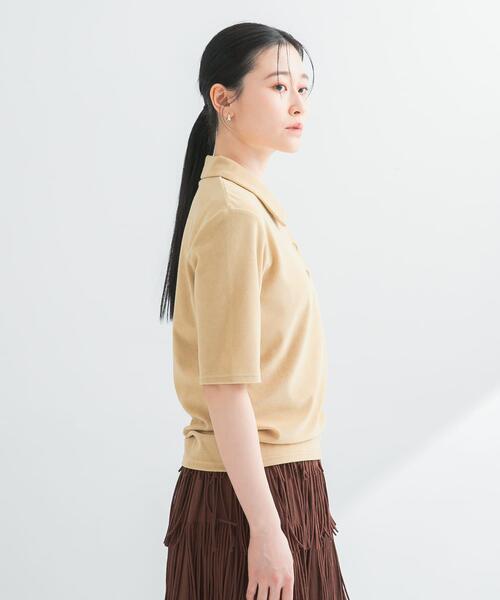 URBAN RESEARCH（アーバンリサーチ）の「パイルポロ衿カットソー（Tシャツ/カットソー・レディース・グレー/イエロー・FREE）」の6枚目の写真