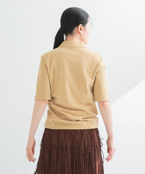 URBAN RESEARCH（アーバンリサーチ）の「パイルポロ衿カットソー（Tシャツ/カットソー・レディース・グレー/イエロー・FREE）」の7枚目の写真