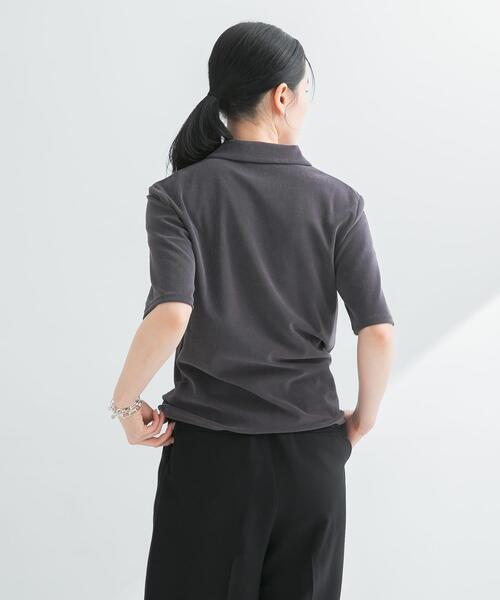 URBAN RESEARCH（アーバンリサーチ）の「パイルポロ衿カットソー（Tシャツ/カットソー・レディース・グレー/イエロー・FREE）」の19枚目の写真