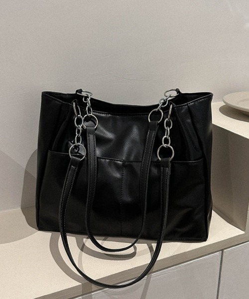 shoppinggo(ショッピングゴー)の「トートバッグ レディース 肩掛け(ハンドバッグ・レディース・ブラウン/ベージュ/ブラック・FREE)」の2枚目の写真