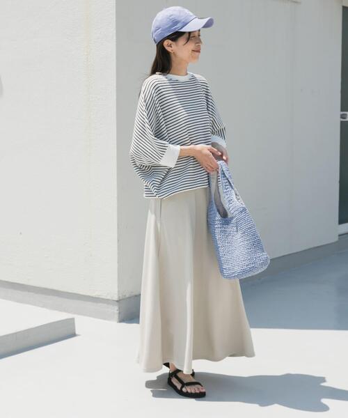 URBAN RESEARCH DOORS(アーバンリサーチドアーズ)の「『セットアップ対応』モダールコットン裏毛イージースカート(スカート・レディース・グレー/ベージュ系その他/ブラック・MEDIUM)」の11枚目の写真