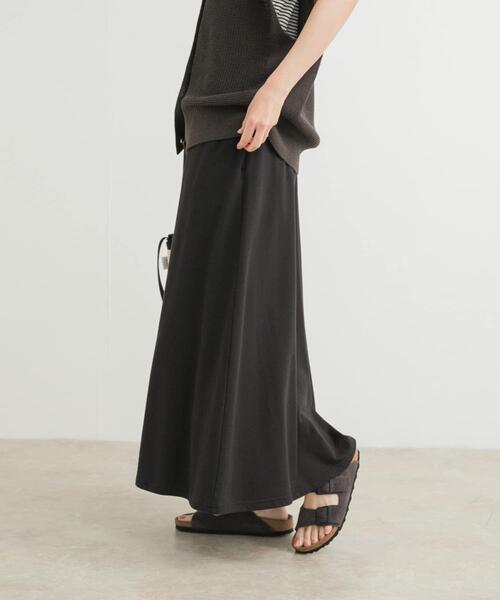 URBAN RESEARCH DOORS(アーバンリサーチドアーズ)の「『セットアップ対応』モダールコットン裏毛イージースカート(スカート・レディース・グレー/ベージュ系その他/ブラック・MEDIUM)」の22枚目の写真