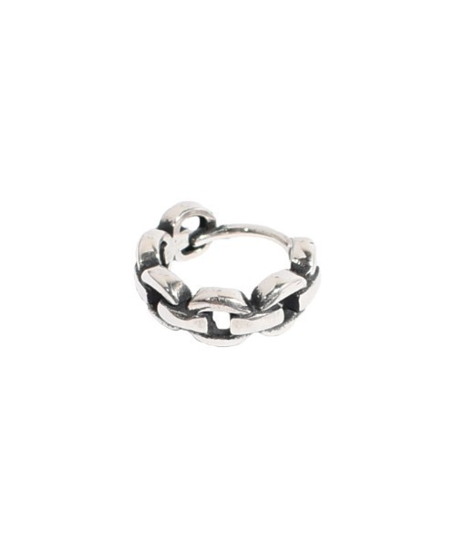 H.O.V(フォブ)の「【H.O.V】LINK HOOP PIERCE/リンク フープ ピアス ユニセックス チェーン(ピアス(両耳用)・レディース・シルバー・FREE)」の3枚目の写真