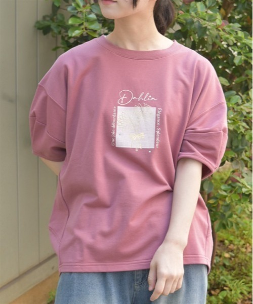 axes femme(アクシーズファム)の「プリントコクーントレーナー(Tシャツ/カットソー・レディース・ピンク/キナリ/ネイビー・FREE)」の4枚目の写真