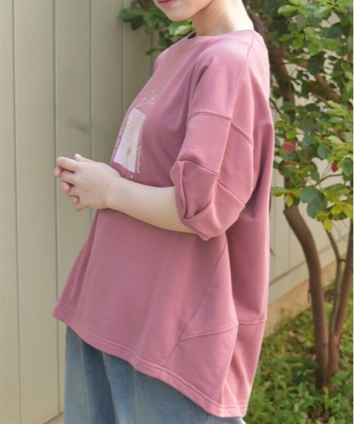 axes femme(アクシーズファム)の「プリントコクーントレーナー(Tシャツ/カットソー・レディース・ピンク/キナリ/ネイビー・FREE)」の8枚目の写真