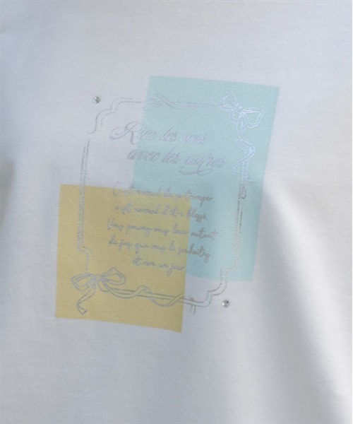 axes femme(アクシーズファム)の「プリントコクーントレーナー(Tシャツ/カットソー・レディース・ピンク/キナリ/ネイビー・FREE)」の9枚目の写真