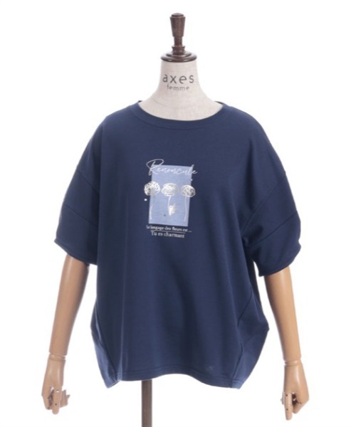 axes femme(アクシーズファム)の「プリントコクーントレーナー(Tシャツ/カットソー・レディース・ピンク/キナリ/ネイビー・FREE)」の11枚目の写真