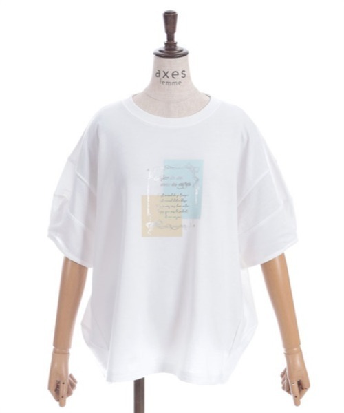 axes femme(アクシーズファム)の「プリントコクーントレーナー(Tシャツ/カットソー・レディース・ピンク/キナリ/ネイビー・FREE)」の19枚目の写真