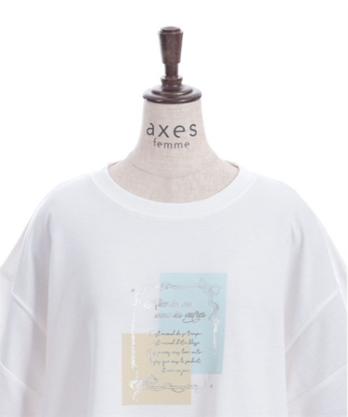 axes femme(アクシーズファム)の「プリントコクーントレーナー(Tシャツ/カットソー・レディース・ピンク/キナリ/ネイビー・FREE)」の22枚目の写真