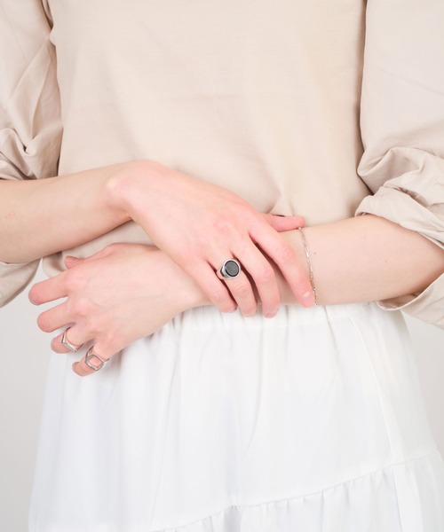 セール】【TOMWOOD/トムウッド】Mario Ring White MOP シルバー
