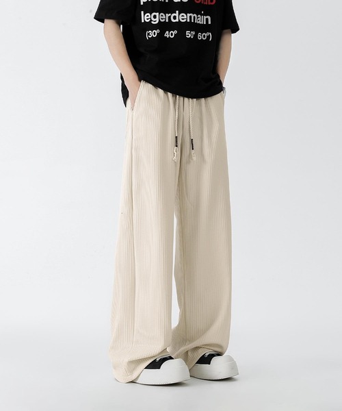 aimoha(アイモハ)の「ミニマルイージーパンツ(スラックス・メンズ・ライトベージュ/ブラック・MEDIUM/LARGE/X-LARGE)」の10枚目の写真
