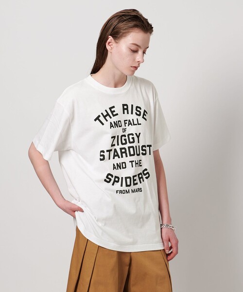 ASTRAET(アストラット)の「<ASTRAET>D/BOWIE ZIGGY プリントTシャツ(Tシャツ/カットソー・レディース・ホワイト・S/L)」の1枚目の写真