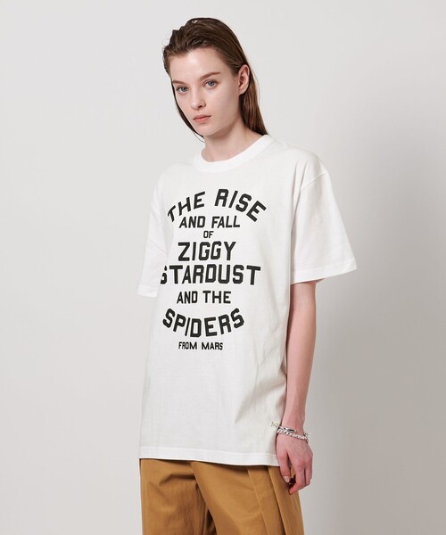 ASTRAET(アストラット)の「<ASTRAET>D/BOWIE ZIGGY プリントTシャツ(Tシャツ/カットソー・レディース・ホワイト・S/L)」の2枚目の写真