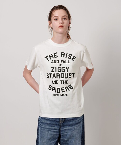 ASTRAET(アストラット)の「<ASTRAET>D/BOWIE ZIGGY プリントTシャツ(Tシャツ/カットソー・レディース・ホワイト・S/L)」の7枚目の写真
