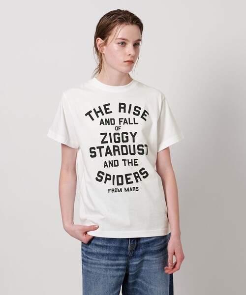 ASTRAET(アストラット)の「<ASTRAET>D/BOWIE ZIGGY プリントTシャツ(Tシャツ/カットソー・レディース・ホワイト・S/L)」の8枚目の写真