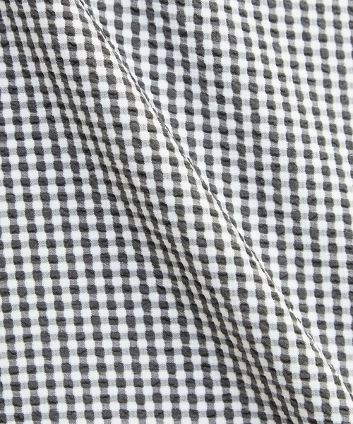 MEN'S MELROSE(メンズメルローズ)の「ドットエアー7分袖ワンピースカラーシャツ | 軽量 / ストレッチ / 吸水速乾(シャツ/ブラウス・メンズ・チェック/ネイビー/ホワイト・4/3/2)」の21枚目の写真