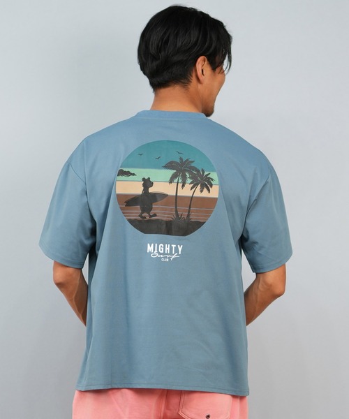 [WACKYWILLY]サーフィン キキ グラフィック Tシャツ (3 COLOR) 限定】Mighty Surf Club/マイティーサーフクラブ 半袖Tシャツ