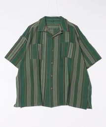 チャイハネ | 【チャイハネ】インド綿ストライプ織り デルアMEN'S開襟シャツ(シャツ/ブラウス)