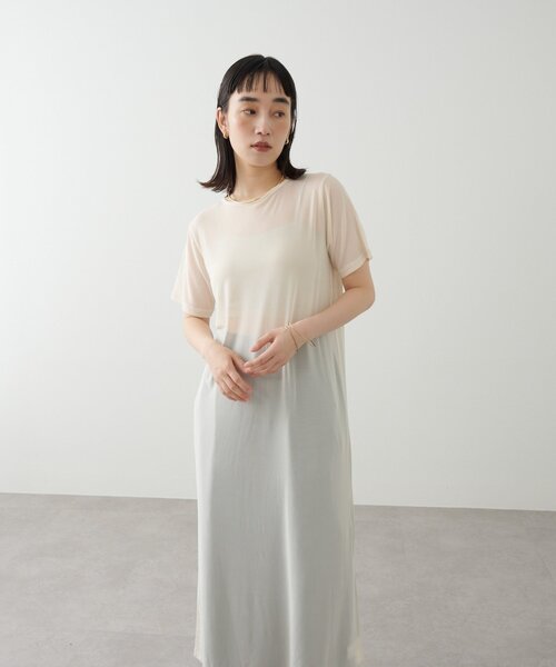 Omekashi（オメカシ）の「半袖チュールワンピース（ワンピース・レディース・ブラウン/ブラック/アイボリー・FREE）」の22枚目の写真