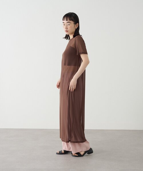 Omekashi（オメカシ）の「半袖チュールワンピース（ワンピース・レディース・ブラウン/ブラック/アイボリー・FREE）」の8枚目の写真