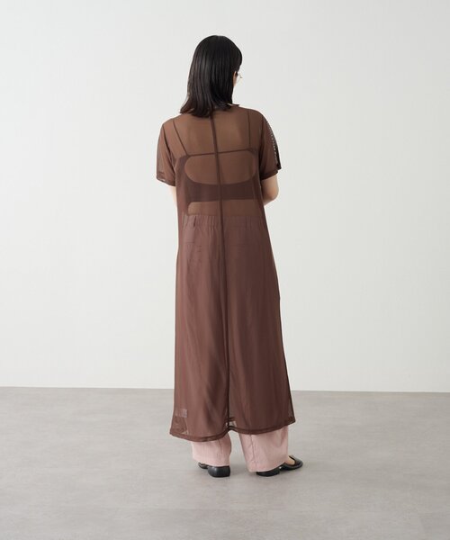 Omekashi（オメカシ）の「半袖チュールワンピース（ワンピース・レディース・ブラウン/ブラック/アイボリー・FREE）」の10枚目の写真