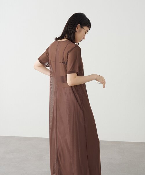 Omekashi（オメカシ）の「半袖チュールワンピース（ワンピース・レディース・ブラウン/ブラック/アイボリー・FREE）」の14枚目の写真