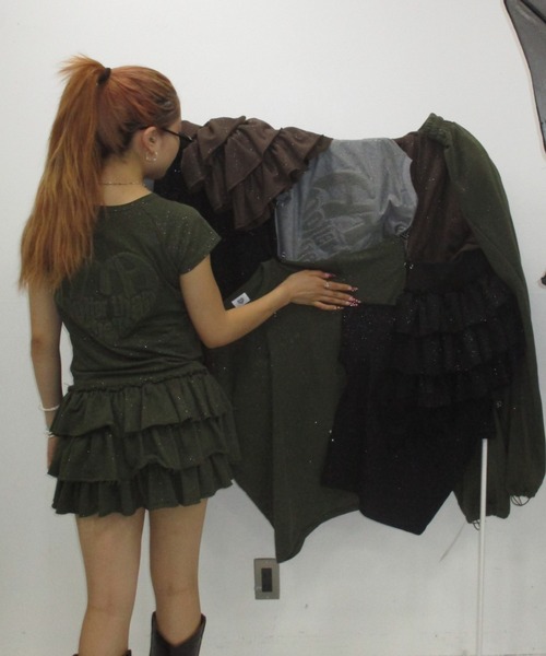 Glitter Heart Logo Cropped Tee（Tシャツ/カットソー）｜HTH